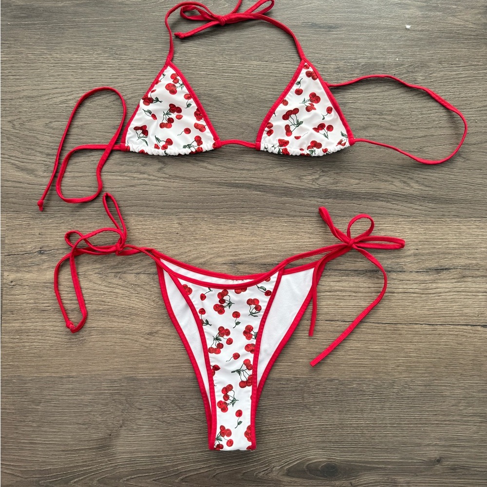 Motel Rocks Cherry Pattern Bikini - image 1